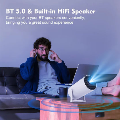 4K Full 3D Projector | Android 11, 200 ANSI Lumens, Dual WiFi 6 & Bluetooth – Home Theater Experience