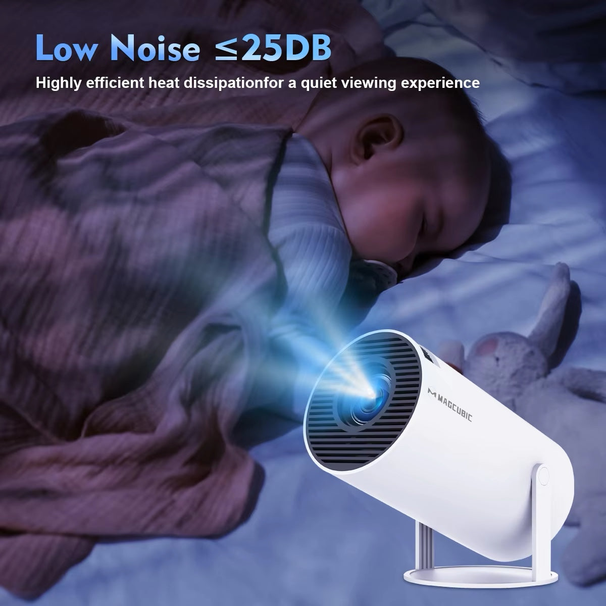 4K Full 3D Projector | Android 11, 200 ANSI Lumens, Dual WiFi 6 & Bluetooth – Home Theater Experience